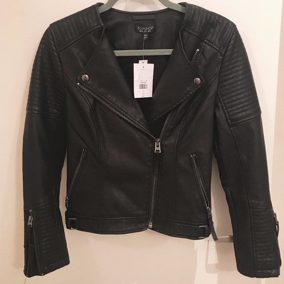 Topshop Jackets & Blazers - NWT Topshop Luna Motorcycle Jacket